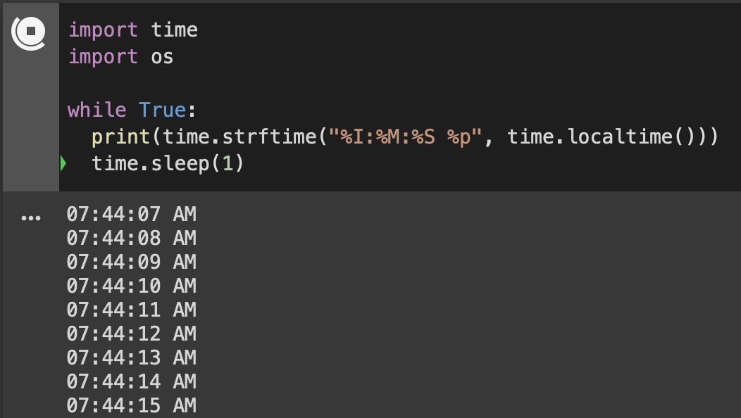 Python Sleep Code Example